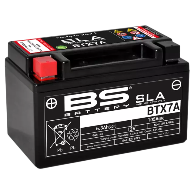 17067-compatible con SYM MIO 50I 4T E4 50 2019-2020 Bateria SLA BTX7A (FA)