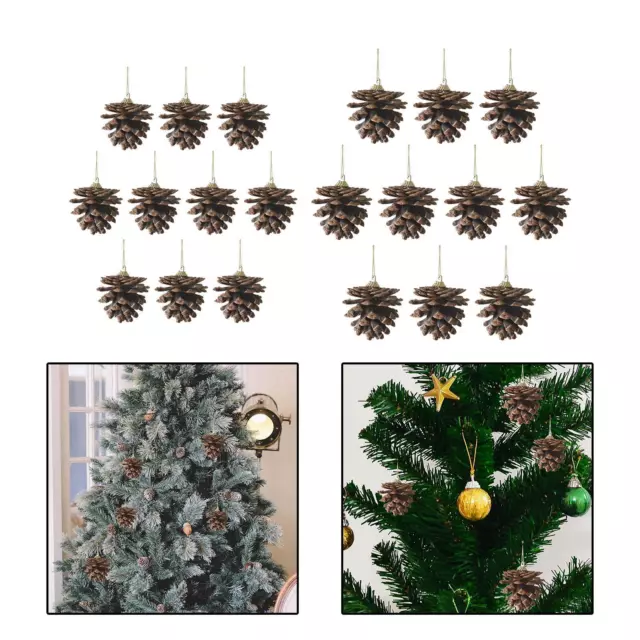 10x Christmas Pine Cones Pendant Christmas Tree Pendant Pine Cones for