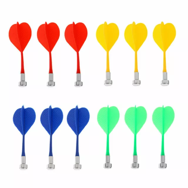 12PC Colorful Magnetic Darts Safety Replacement f/ Kids Dartboard Indoor Game