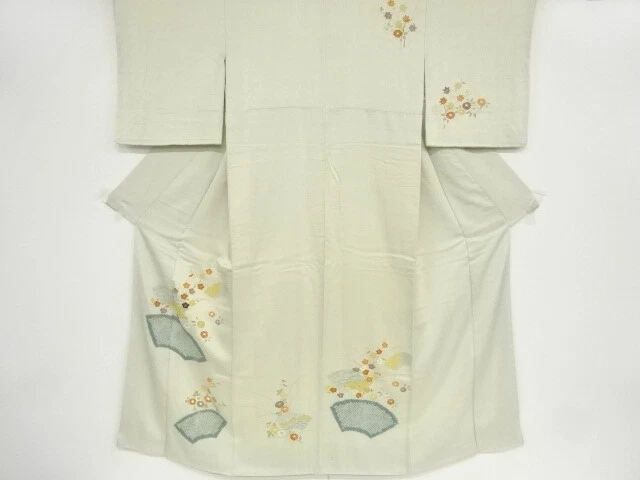 39411# Japanese Kimono / Antique Kimono / Shibori / Embroidery / Ume & Kiku
