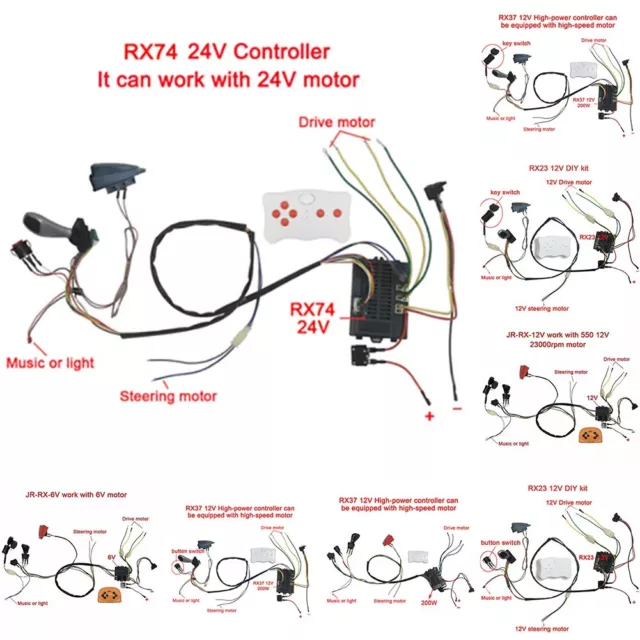 High Quality Switch Kit Electric Vehicle Wire JR 6V Kids Ride On RX23 2.4G