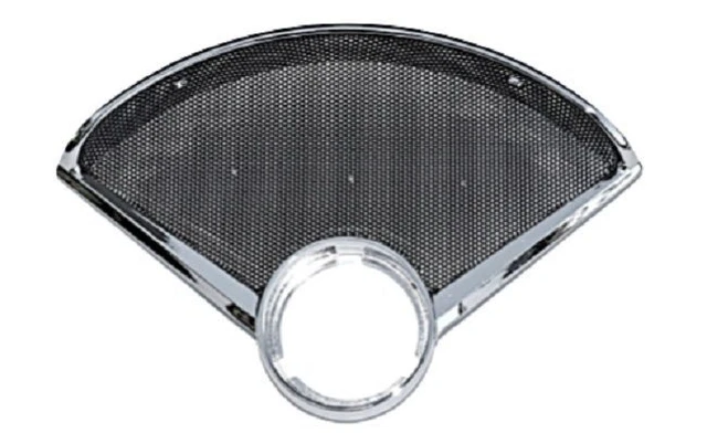 1955 1956 Chevy Chrome Trim Dash Clock & Radio Speaker Bezel With Screen 55 56 1955 1956 Chevy Chrome Trim Dash Clock & Radio Speaker Bezel With Screen 55 56