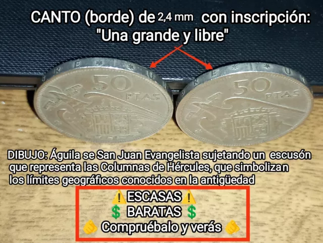 LOTE 2 MONEDAS DE 50 PESETAS 1957 Francisco Franco