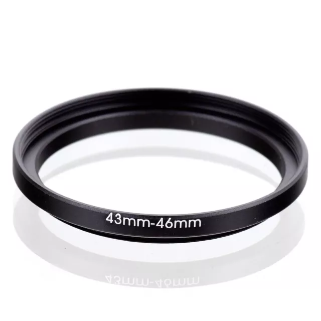 RISE(UK) 43mm-46mm 43-46 mm 43 to 46 Step Up Ring Filter Adapter black