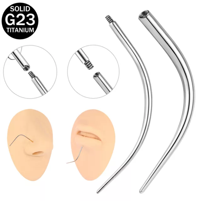 G23 Titanium Piercing Needle Ear/Nose/Navel/Lip/Eyebrow Piercing Stretching Tool