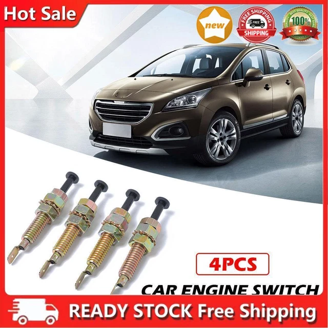 Universal Car Door Jamb Trunk Hood Pin Switch Adjustable Length (4pcs)