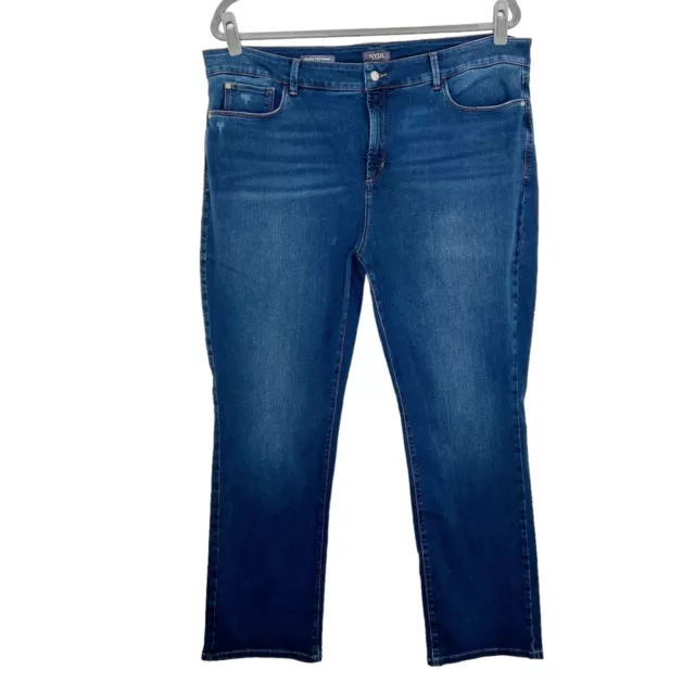 NYDJ Marilyn Straight Jeans Womens Plus Size 24W Lift Tuck Slimming