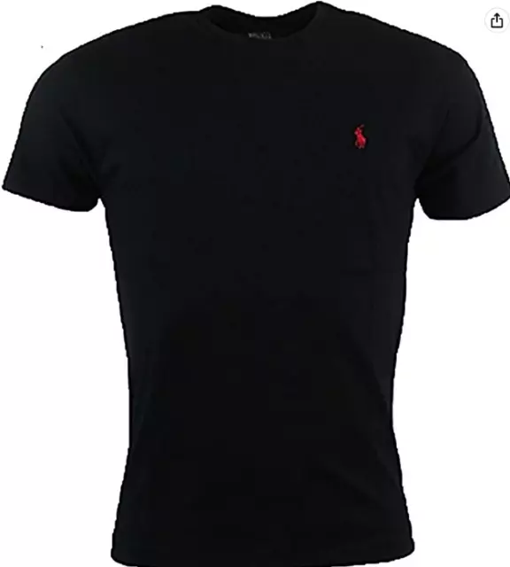 Polo Ralph Lauren Men's, Custom Fit Crew Neck Short Sleeve T-Shirt, Black, M