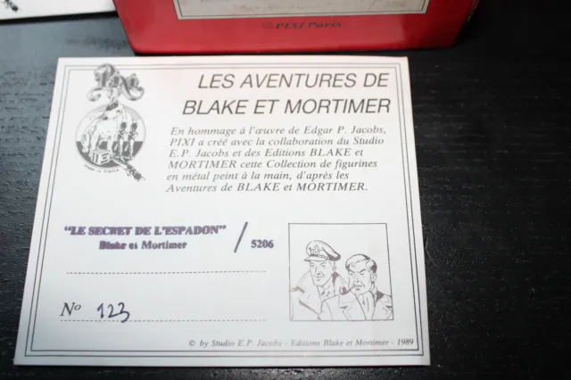 Figurine PIXI, " LE SECRET DE L'ESPADON " Blake et Mortimer, boite+certifi