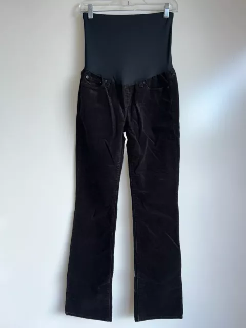GAP Maternity Black Perfect Bootcut Corduroy Over the Belly Pants Size 26r