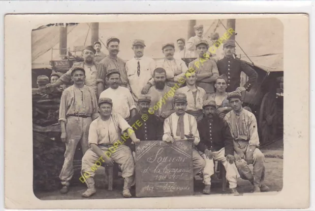 RPPC PHOTO CARD 60820 BORAN Souvenir 10th Squad Soldiers 1914 1915