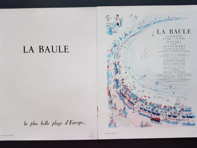 LA BAULE   - PUBLICITE 1950 par Pierre Pagès  Print AD 908