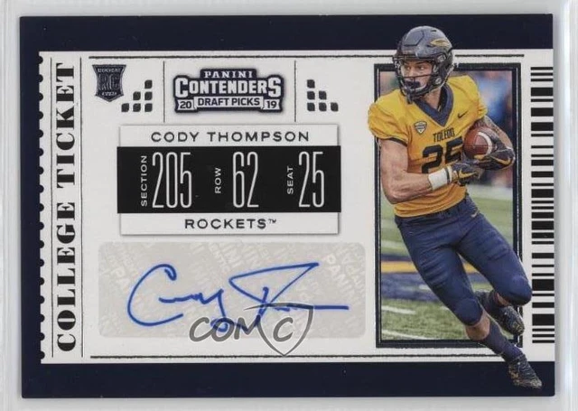 2019 Panini Contenders Draft Picks College Ticket Cody Thompson Rookie Auto RC