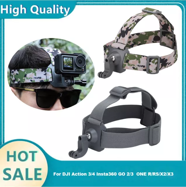 Head Strap for DJI Action 3/4 Insta360 GO 2/3 Insta360 ONE R/RS/X2/X3 Camera SDE