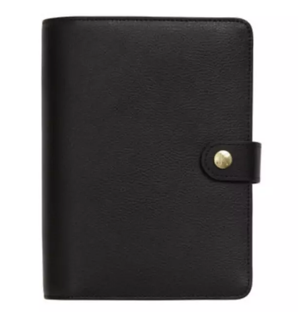 Kikki K Medium Black Leather Planner