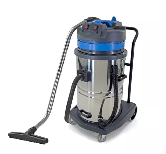 Industrial Vacuum Cleaner Wet/Dry - 2 Motors - 21 Gallon