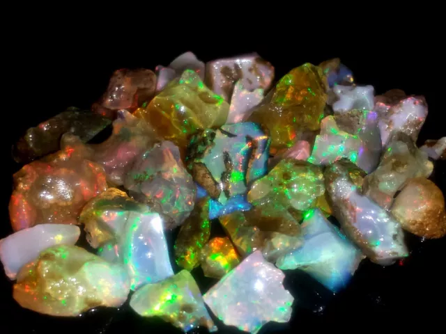 100% NATURAL 120CT HONEYCOMB CRYSTAL Fire Ethiopian Opal  OPAL ROUGH Gemstone