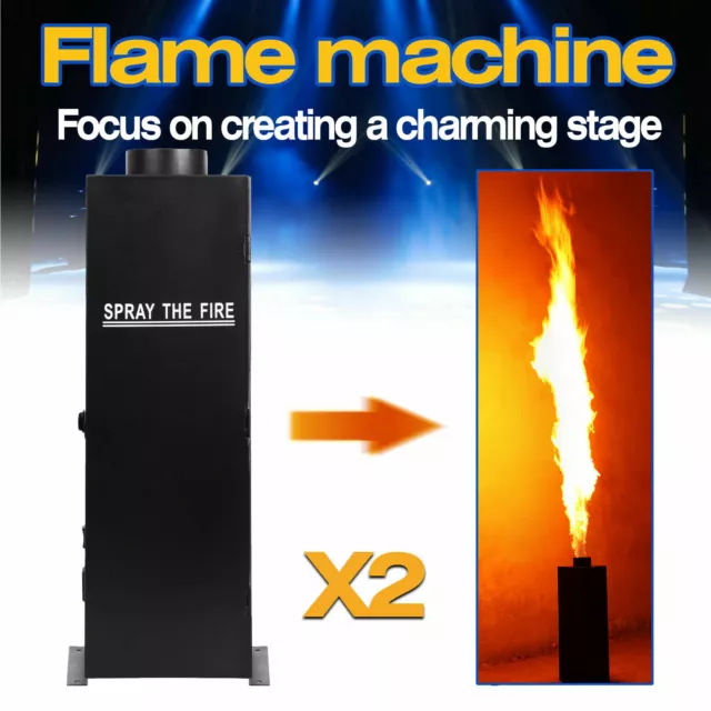 2PC Set 200W DMX Fire Thrower Projector Flame Effect Machine DJ Stage Disco Show 3