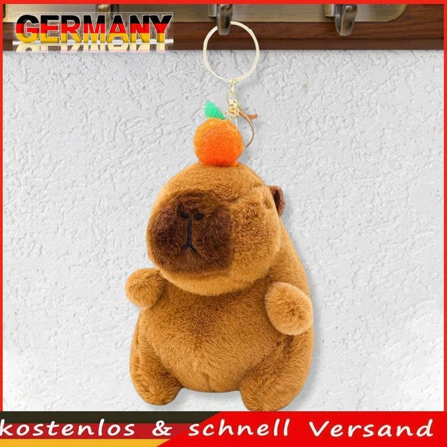 Capybara Schminktasche Mit Schlüsselanhänger - Niedliches Capybara Set Für Reise & Alltag