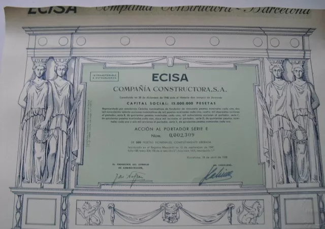 ECISA Compania Constructora S.A 1958   Barcelona  DEKO