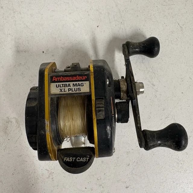 ABU GARCIA AMBASSADEUR Ultra Mag XL Plus Bait Cast Reel W/ Flip
