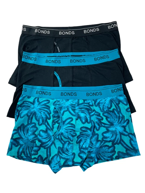 9 X BONDS Guyfront Trunks Mens Underwear Undies Teal/Black $65.96