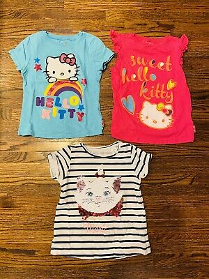 Disney And Hello Kitty Girls Clothing Lot Size 5 Three Pieces