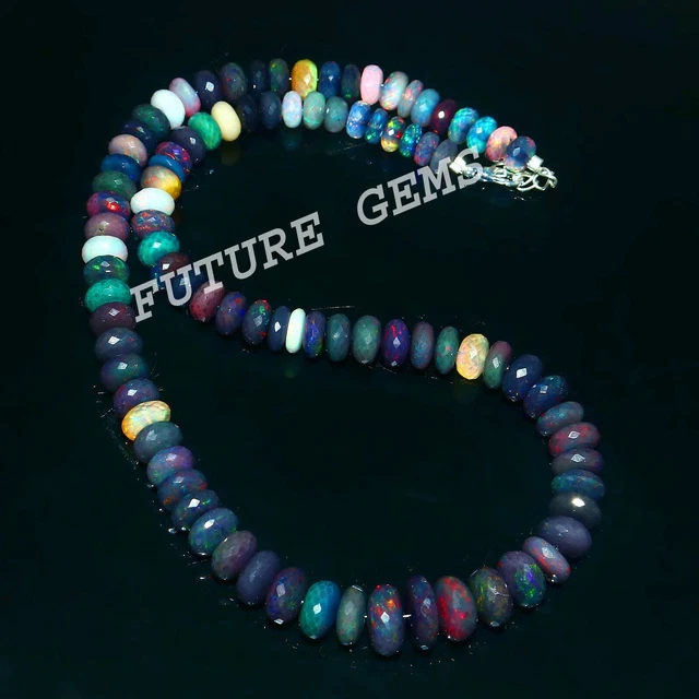 Natural Opal Smooth Beads Real Opal Necklace Opal Gem Precious Opal  NP-4306