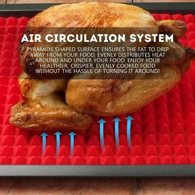 Silikon Antihaftbeschichtete Kochmatte Pyramide Pfanne Backofen Backen Tablett fettreduzierend Lot F2