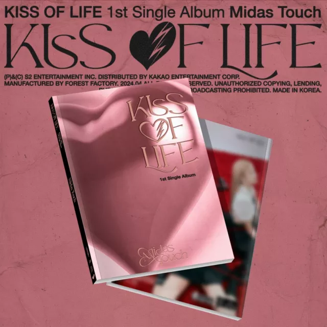 K-POP KISS OF LIFE 1st Single Album [Midas Touch] CD+Book+3p Card+Sticker+Poster