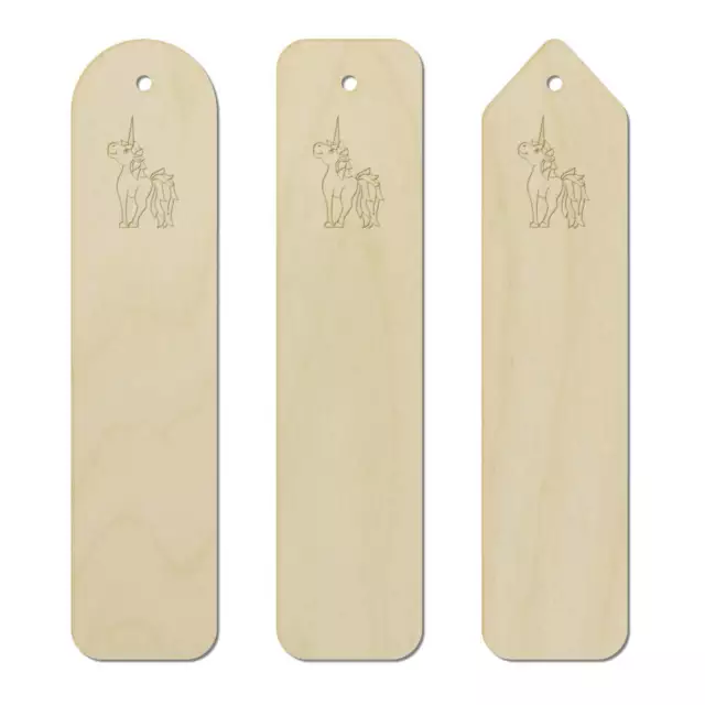 3 x 'Proud Unicorn' Birch Bookmarks (BK00013436)