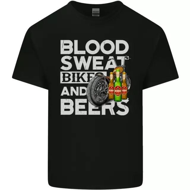 Maglietta Blood Sweat Bikes & Beer Divertente Moto Bambini Bambini