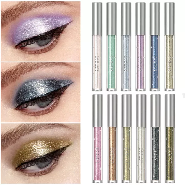 12 colors Eyeshadow Liquid Waterproof Glitter Eyeliner Shimmer Makeup Cosmetics/