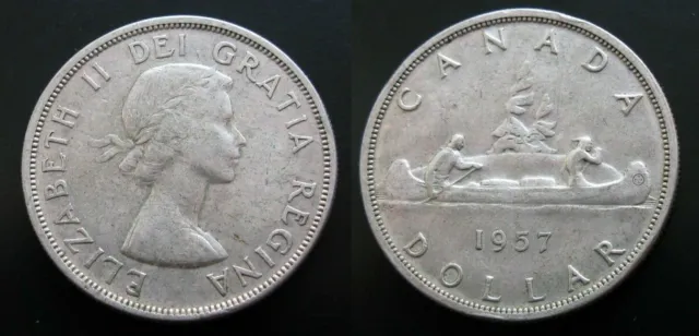 Zaldi2010 - Canada , 1 Dollar De 1957 . Plata
