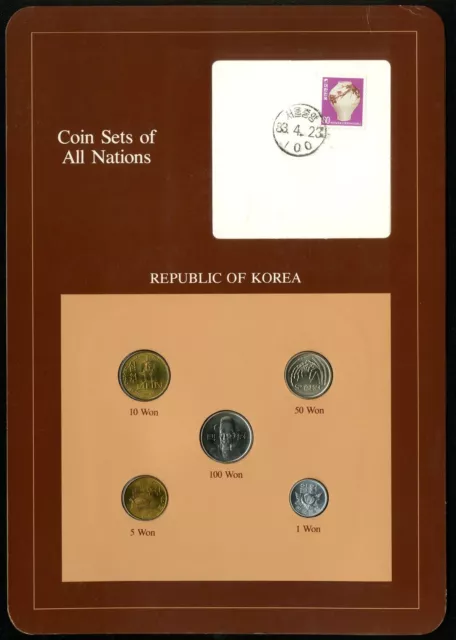 Korea: Coin Sets of All Nations 1971-1983 - UNC