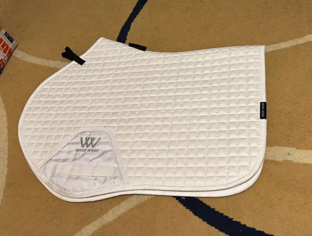 Woof Wear White Close Contact CC Jump Saddle Pad, Large.