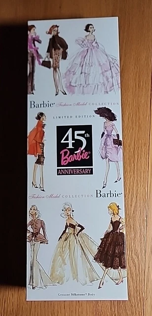 Barbie Silkstone 45Th Anniversary Ltd Mattel 2003 #B855