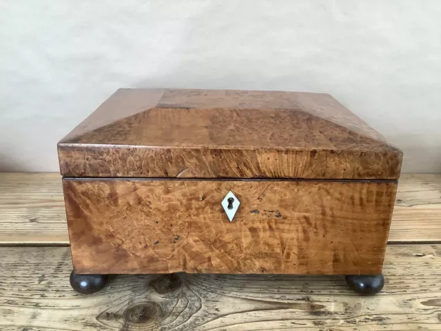 Mid 19th Century - Burr Elm - Sewing Box