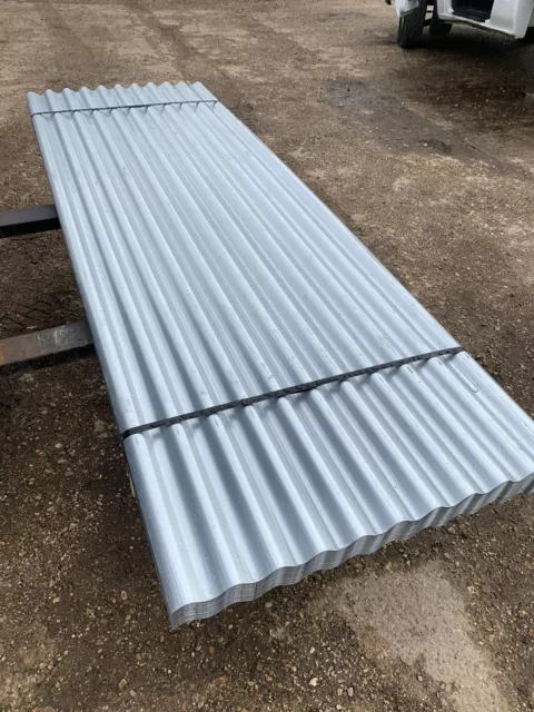 Galv Corrugated CI Roofing Sheets 8ft / 2.4m Ideal for Scaffolding / Hoarding