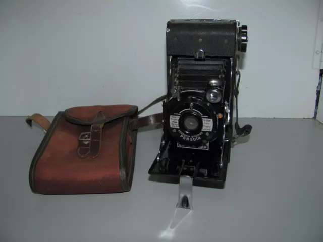 Kershaw Eight-20 Penguin Folding Film Camera & Case In Good Condition As Shown