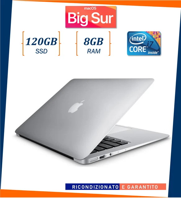 APPLE MACBOOK AIR 13.3" INTEL i7 USATO RICONDIZIONATO INIZIO 2014 8GB SSD 120GB