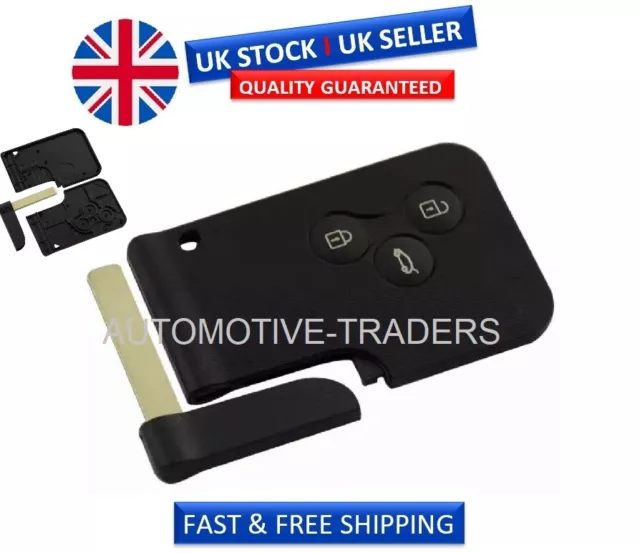 FOR Renault Megane Scenic 3 button Key Card Shell Case + Blade A84