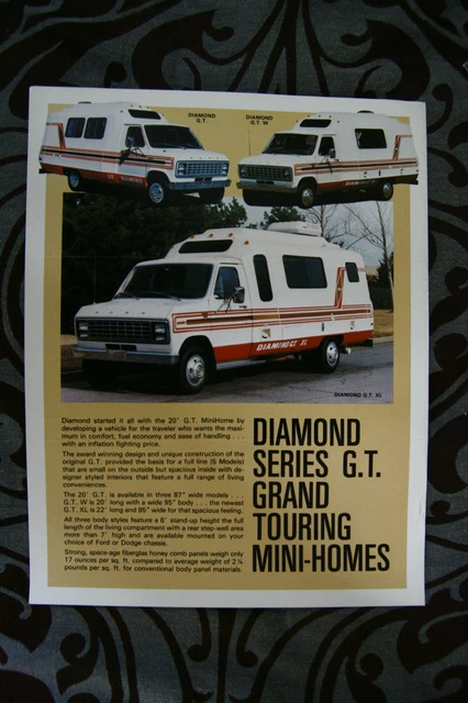 Ford Diamond Gt Rv 1981 DIAMOND SERIES GT Mini-Homes Motorhome Camper Dealer Brochure ...