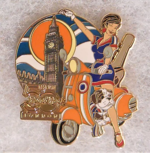 Hard Rock Cafe London 50Th Anniversary Sexy Scooter Girl Series Pin