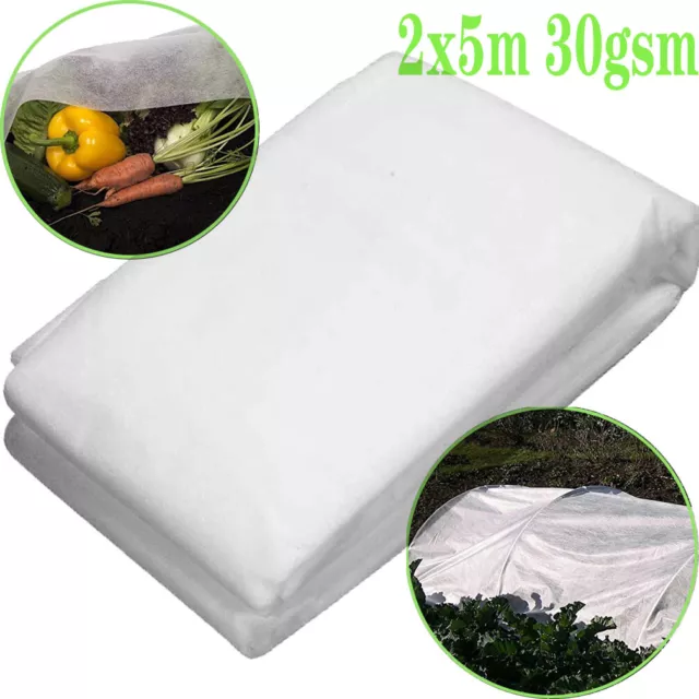 GARDEN FLEECE PLANT PROTECTION WHITE HORTICULTURAL COVER FROST HEAVY DUTY 2Mx5M