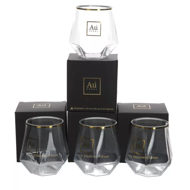 4 X Au Vodka Plastic Tumbler Glasses 30CL