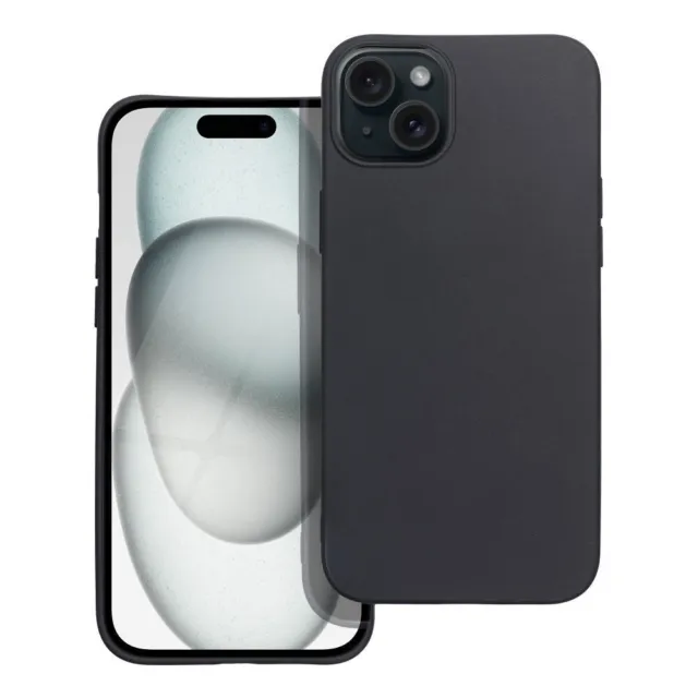 Custodia Silicone Case Cover Tpu Slim Matt Black Opaco Per Apple Iphone 15 Plus