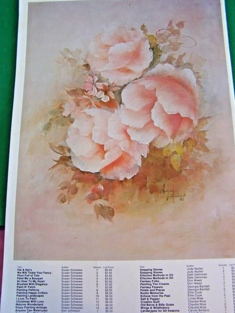 Nuevos Comienzos De Norma Hudson 1983 Óleo Flores Scheewe Tole Pintura Libro Patrón