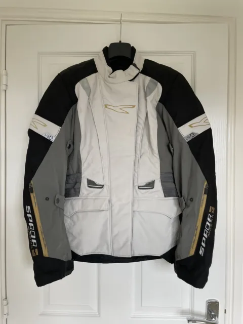 Macna Women’s Lily Motorcycle / Motorbike Jacket Cream Grey & Black Size M