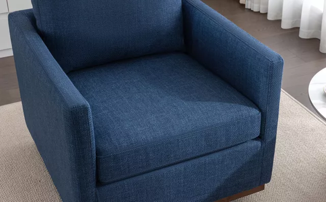 Mid Century Modern Swivel Accent Chair for Living Room/Office, Blue